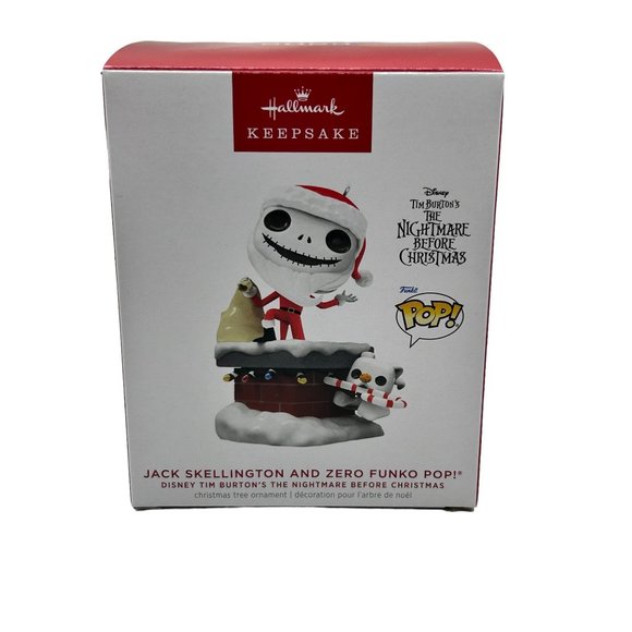 Hallmark NBC Jack Skellington and Zero Funko Pop Christmas Ornament 2023 NIB - Picture 10 of 10